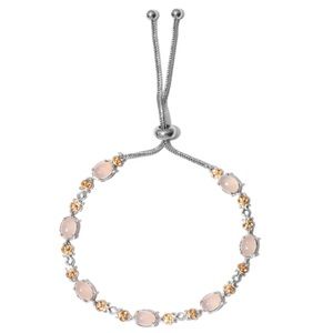Pink Chalcedony Bolo Bracelet
